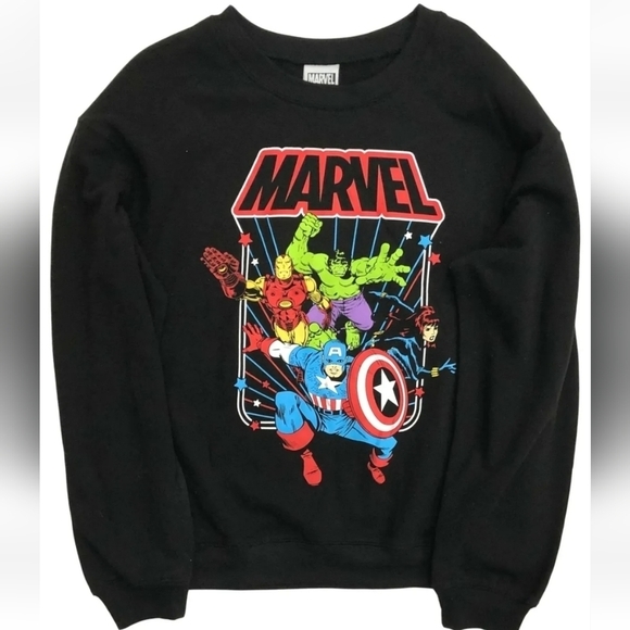 Marvel Tops - Marvel Superhero Hulk, Iron Man Sweatshirt Juniors Size M